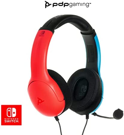 Pdp Gaming Lvl40 Stereo Casque avec Mic pour Nintendo Switch - Pc, Ipad, Mac, laptop Compatible - Noise Cancelling Microphone, Soft Compourt On Ear Headphones, 3.5 Mm Jack - Neon Bleu-Rouge Fiche Technique et Prix au Maroc