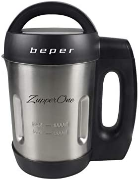 Beper Soup Maker 1 litre, 900 W, 1 litre, acier inoxydable, noir/gris Fiche Technique et Prix au Maroc