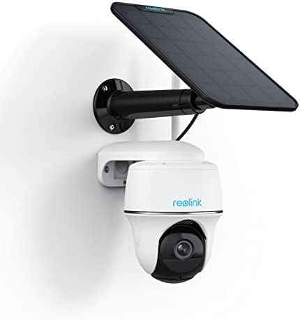 Reolink 4MP/2K Caméra Surveillance WiFi Extérieure sans Fil, Argus PT+Panneau Solaire, Camera Solaire 360° Pan/Tilt, 2.4/5 Ghz WiFi, Vision Nocturne, Détection Humaine, Audio Bidirectionnel, Siren Fiche Technique et Prix au Maroc