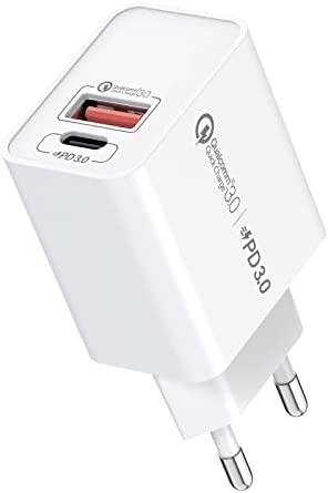 20W Chargeur USB C pour iPhone 14/14 Plus/14 Pro/14 Pro Max, 13/13 Pro/Pro Max, 12/12 Pro/Pro Max/Mini, 11/X/XR/SE, iPad Pro, AirPods Pro, Samsung Galaxy, Xiaomi, Prise Secteur USB C Chargeur Rapide Fiche Technique et Prix au Maroc