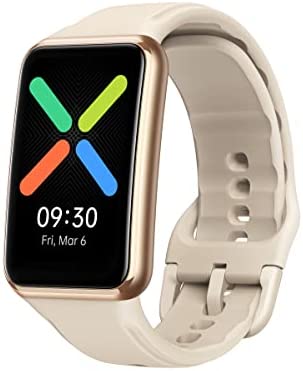 OPPO Watch Free - Écran AMOLED 1,4" - Montre Connectée Unisexe - Suivi Sommeil et Cardiaque SpO2 et Ronflements - 128Mo Stockage - Bracelet Interchangeable - Autonomie 14j - Beige [version FR] Fiche Technique et Prix au Maroc