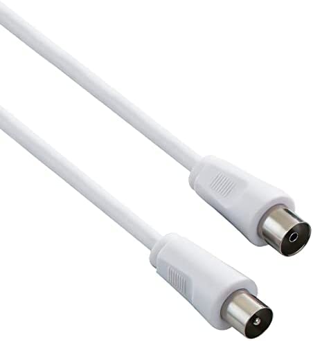 PremiumCord Câble d'antenne TV pour la télévision, 75 ohms, plugin IEC pour la prise, blindé-DVB-C, DVB-T / T2, 4K UHD 2160p, Full HD 1080p 3D, couleur blanche, longueur 5m Fiche Technique et Prix au Maroc