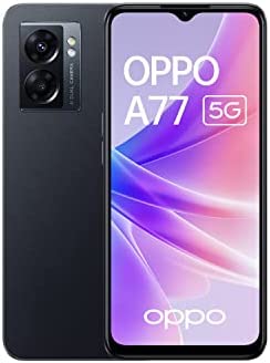 OPPO A77 - Smartphone 5G Débloqué, 6 Go de RAM + 128 Go de Stockage Extensible, Ecran AMOLED 90Hz 6,43”, Caméra 48 MP, Batterie 5000 mAh + Charge Rapide 33W, Haut-Parleurs Stéréo, Noir [version FR] Fiche Technique et Prix au Maroc
