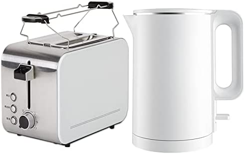 HIMU 1500W Ensemble Bouilloire Et Grille-Pain, 1,7 Litre Bouilloire Électrique Sans Fil De À Ébullition, Grille-Pain À 2 Tranches Avec Fonctions De Décongélation/Réchauffage/Annulation Fiche Technique et Prix au Maroc