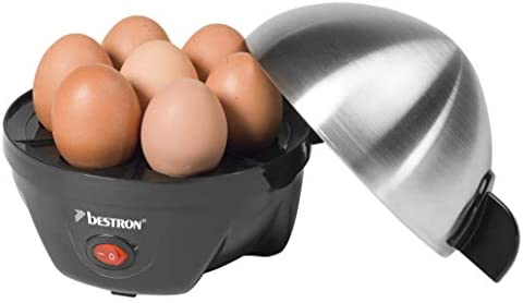 Bestron Cuiseur à Œufs avec Verre Doseur et Perce-Œuf, 1-7 Œufs, Breakfast Club, 350 Watt, Noir Fiche Technique et Prix au Maroc