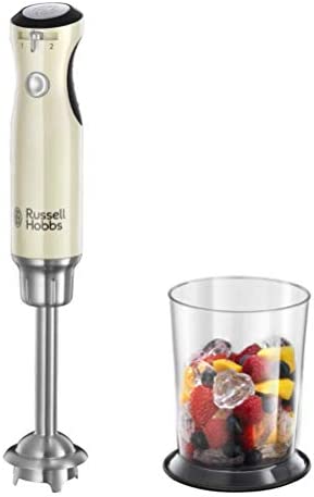 Russell Hobbs Mixeur Plongeant 700W, 2 Vitesses, Bol Gradué 1L, Anti-Eclaboussure, Design Vintage - Crème 25232-56 Retro Fiche Technique et Prix au Maroc