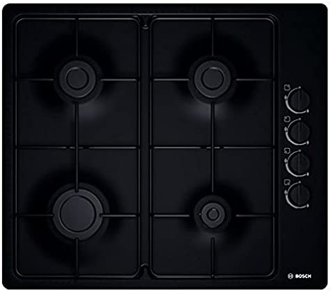 Bosch Electroménager Serie 2 PBP6B6B80 Table de cuisson au gaz Encastrable 7.4 kW - 45 x 580 x 510 - 4 foyers - acier Noir Taille Unique Fiche Technique et Prix au Maroc