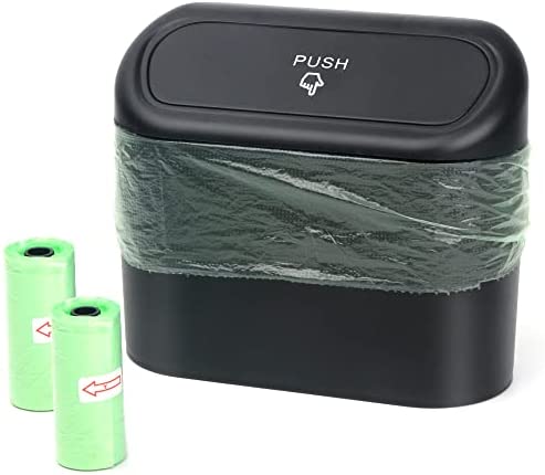 Einesin Petite Poubelle de Voiture, Poubelle de Voiture avec Couvercle, Poubelle de Voiture Étanche, Boîte de Rangement de Voiture Suspendue Portable, pour Bureau de Voiture (Noir) Fiche Technique et Prix au Maroc