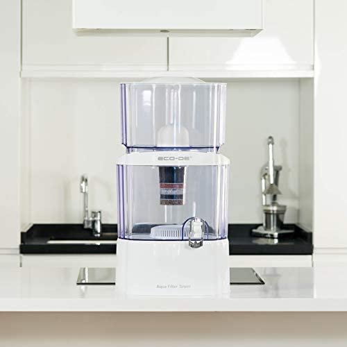 ECO-DE ECODE Aqua Filter Tower purificateur d'eau, 8 systèmes de filtrage, Filtre en céramique, Carbone, de Pierres Naturelles ECO-3150 Fiche Technique et Prix au Maroc