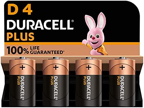 Duracell - Piles alcalines D Plus, 1.5 V LR20 MN1300, paquet de 4 Fiche Technique et Prix au Maroc