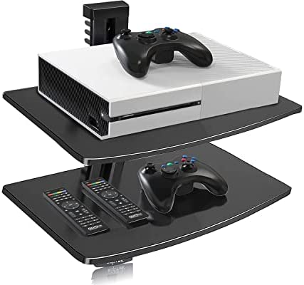 suptek 2 Flottantes étagères pour Lecteurs DVD/Boîtes De Câble/Consoles De Jeux/Accessoires De Télévision CS202, Noir Fiche Technique et Prix au Maroc