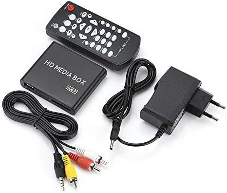 fasient Lecteur multimédia HDMI, Full HD Mini Box Media Player 1080P Media Player Box Support USB MMC RMVB MP3 AVI MKV (Noir)(Moi) Fiche Technique et Prix au Maroc