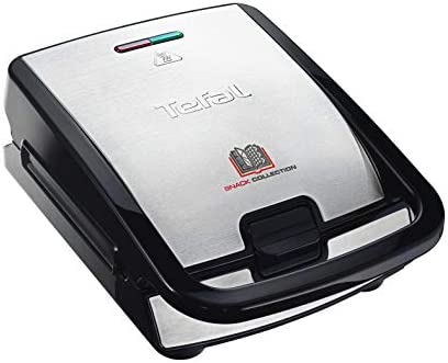 Tefal SW852D Snack Collection, Plaques Gaufres et Croque monsieur incluses, 2 Plaques Interchangeables, Noir/Acier Inoxydable, 700 W Fiche Technique et Prix au Maroc