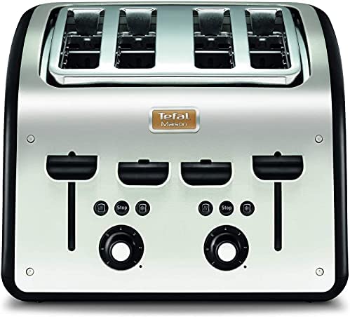 Tefal Grille Pain Maison 4 fentes, 2 Chambres Indépendantes de Cuisson, Réchauffage, Décongélation, Remontée Extra Haute, 1700W, Inox et Noir TT770811 Fiche Technique et Prix au Maroc