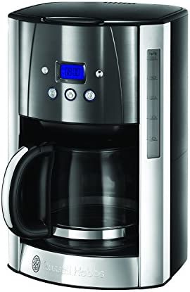 Russel Hobbs Machine à Café, Cafetière Filtre 1,8L Inox, 12 Tasses, Programmable, Auto-Nettoyante - Gris 23241-56 Luna Fiche Technique et Prix au Maroc