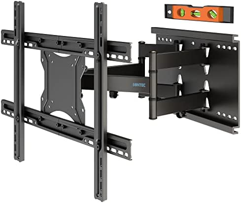 BONTEC Support Mural TV Orientable et Inclinable, Support TV Mural LED LCD Incurvée/Plate de 37-80 Pouces avec Double Bras Ultra Fort Max Charge de 65 kg, Max VESA 600x400mm Fiche Technique et Prix au Maroc