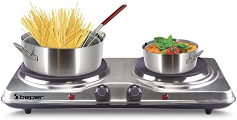 BEPER 90.825 Double Plaque de Cuisson Electrique, Argent, 1000 W Fiche Technique et Prix au Maroc