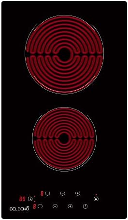 BELDEKO - Plaque Vitrocéramique 2 foyers 3000W - Minuteur, commande tactile Fiche Technique et Prix au Maroc