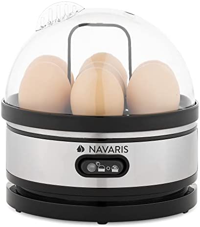 Navaris Cuiseur à Œufs Électrique - Appareil Vapeur pour 1 à 7 Œufs avec Doseur et Perce-Œufs - Œuf à la Coque Mollet ou Dur Fiche Technique et Prix au Maroc