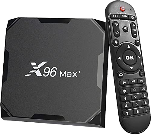 Android TV Box 9.0 X96 Max Plus Smart TV Box 4 Go 32 Go Amlogic S905X3 Quad Core Media Box Support 4K/3D/2.4 & 5G WiFi/BT 4.0/HDMI 3.0 Lan Smart Media Player avec télécommande Fiche Technique et Prix au Maroc