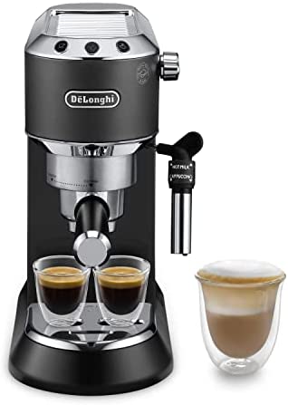 De'Longhi Dedica Style, Machine expresso pour préparer des boissons café et lactées, EC685BK, Noir Fiche Technique et Prix au Maroc