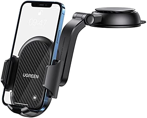 UGREEN Support Téléphone Voiture Ventouse Porte Smartphone Portable Voiture Rotation à 360 Degrés Compatible avec iPhone 14 14 Pro 14 Pro Max 13 Pro 12 11 X Galaxy S22 S21 S20 A12 A32 Redmi Note 10 Fiche Technique et Prix au Maroc