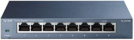 TP-Link TL-SG108 Switch Ethernet 8 ports Gigabit Hub RJ45 metallique 10/100/1000 Mbps, IGMP Snooping, switch RJ45 idéal pour étendre le réseau câblé pour les bureaux à domicile Fiche Technique et Prix au Maroc