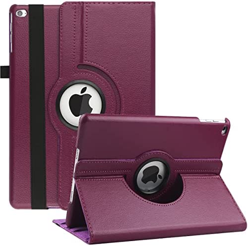 Coque pour iPad Air 2/Air 1/iPad 9,7" 2018/2017 (5ème / 6ème Génération), Support Rotation à 360 Degrés Multi-Angle de Visualisation, Housse Étui avec Veille / Réveil Automatique (Violet) Fiche Technique et Prix au Maroc