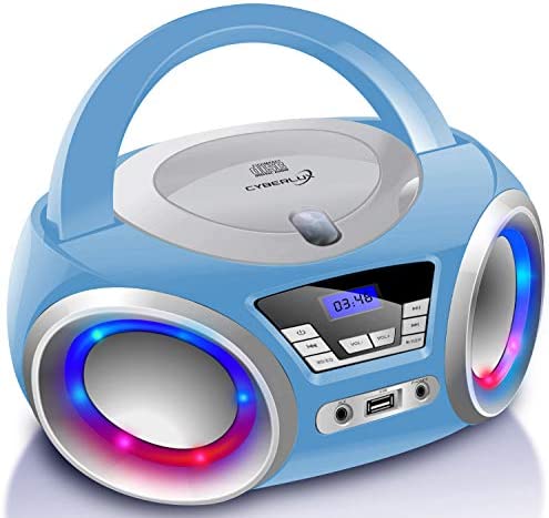 Lecteur CD avec éclairage LED | Prise casque | Radio stéréo portable | Radio enfant | chaîne stéréo | USB | lecteur CD/MP3 | radio FM | prise casque | entrée AUX Fiche Technique et Prix au Maroc