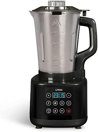 Livoo, Blender Chauffant DOP 229, Capacité 1,7 L, Puissance 900 W, avec un Bol en Acier Inoxydable et 6 fonctions prédéfinies Fiche Technique et Prix au Maroc
