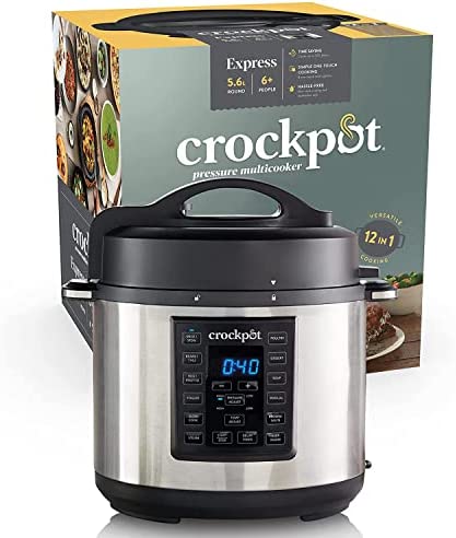 Crockpot Multi-Cuiseur Express | Mijoteuse, Cuiseur Vapeur et Sauté Programmables 12 en 1 | 5,7 L (6-7 personnes)| Acier Inoxydable [CSC051X] Fiche Technique et Prix au Maroc