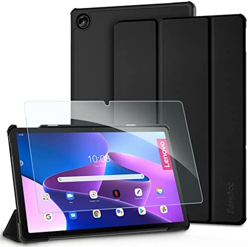 EasyAcc Coque pour Lenovo Tab M10 Plus 10.6 Pouces 3e Génération (TB-125) 2022 en Verre trempé, Housse Étui avec Fonction Support et Mise en Veille/réveil Automatique, Noir Fiche Technique et Prix au Maroc