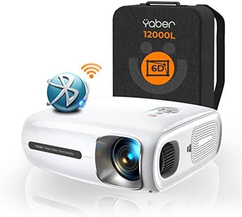 YABER Pro V7 12000L 5G Vidéoprojecteur WiFi Bluetooth Full HD 1080P , 6D Correction Auto de la Distorsion Trapézoïdale et 4P/4D ,Zoom Infini, Projecteur de Portables HD 4k pour pour iOS/Android etc. Fiche Technique et Prix au Maroc