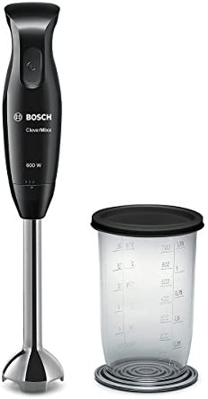 Bosch Electroménager Mixeur plongeant msm2610b clevermixx, 600 W, quatre lames Couteau quattroblade, Mixeur en acier inoxydable, mix/meßbecher, PIANO Noir/Anthracite Fiche Technique et Prix au Maroc