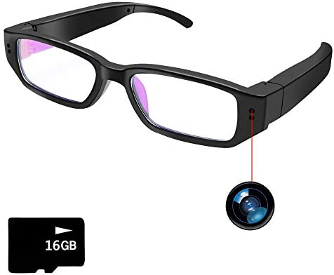 UYIKOO Lunettes Camera Espion, Mini Lunettes avec Camera Cachee, 1080P HD Portable Enregistreur Vidéo CaméscopePrise de Photos et Audio pour iIntérieur Extérieur avec Une Carte SD de 16GB Fiche Technique et Prix au Maroc