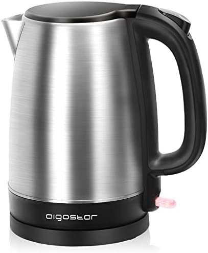 Aigostar Bouilloire Électrique Inox 1,7L 2200W Bouilloire sans fil Résistance cachée Filtre Anticalcaire Socle 360° ,Arrêt Automatique, Bouilloire sans BPA. Fiche Technique et Prix au Maroc