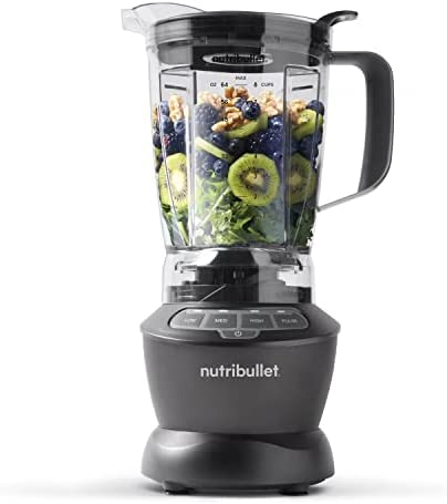 nutribullet Full Size Blender, Blender Électrique, Hachoir Multifonctions, Hachoir Professionnel, Puissance 1200 Watts, Pichet Sans BPA 1,8 L, NBF400DG Fiche Technique et Prix au Maroc