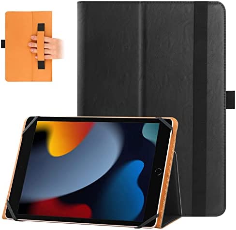 HGWALP Étui Universel pour Tablette 9 Pouces 10 Pouces, Étui Folio Universel Housse de Protection pour Tablette Tactile 9" 10.1", avec Bande de Fixation en Silicone Réglable et Dragonne-Black Fiche Technique et Prix au Maroc