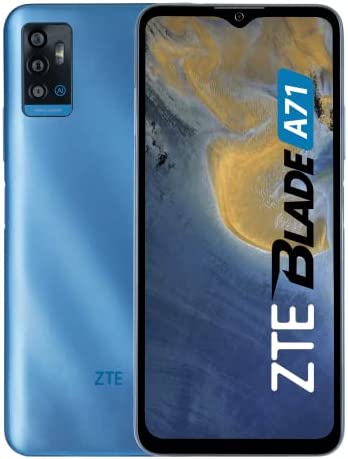 ZTE BLADE A71 AZUL 4G / 6,52 HD+ / OC 1,6GHZ / 64GB ROM / 3GB RAM / 16+8+2MP Fiche Technique et Prix au Maroc