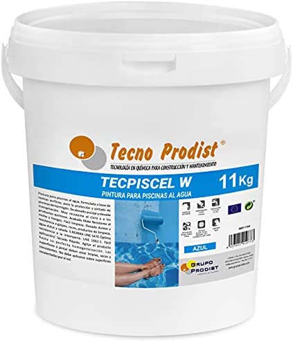 Tecno Prodist TECPISCEL W de Peinture pour piscines 10 Kg - A base d'eau - Couleur bleue - Résistance et durabilité - Bon pouvoir couvrant et flexibilité - Facile à appliquer Fiche Technique et Prix au Maroc