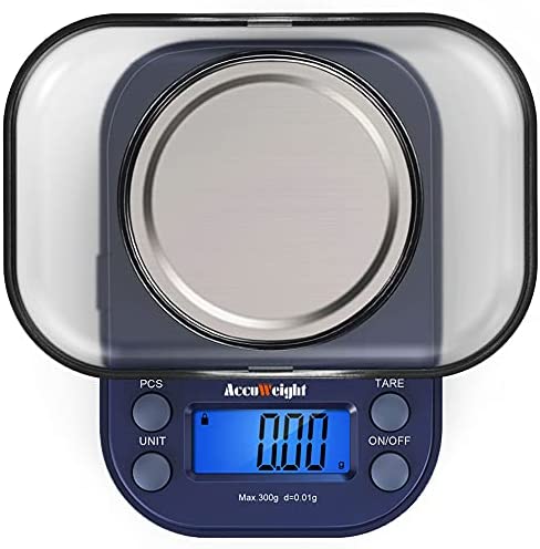 ACCUWEIGHT 255 Mini Balances de Laboratoire Balance de Poche 0,01g de Precision Électronique Balance de Bijoux avec Écran LCD Rétroéclairé, Fonction de Tare, Comptage de Pièces, 300g Maximum Fiche Technique et Prix au Maroc