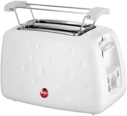 eldom Grille-Pain, TO245B, 900W, Blanc, Pain Grillé Croustillant pour Le Petit Déjeuner? Rouleaux Chauds pour Le Dîner? Vous Pouvez Les Avoir Tous Les Jours. Fiche Technique et Prix au Maroc