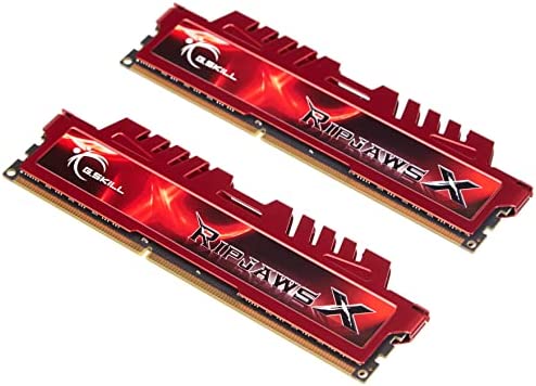 G.Skill - F3-12800CL10D-16GBXL - 16 GB RipjawsX - Mémoire RAM (Kit 2 x 8 Go, DDR3-1600 MHz, PC3 12800, CL 10), Rouge Fiche Technique et Prix au Maroc