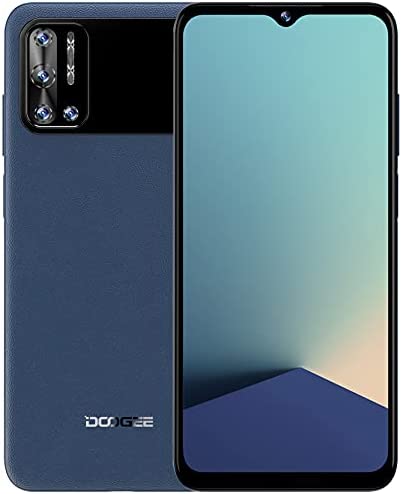 DOOGEE N40 Pro Android 11 Smartphone Débloqué, Octa-Core 6Go+128Go, 6,52 '' HD+ Telephone Portable, Batterie 6380mAh, Caméra Quatre 20MP, Caméra Frontale 17MP, Empreinte Digitale Dual SIM GPS Bleu Fiche Technique et Prix au Maroc