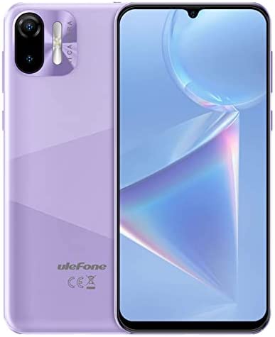 Ulefone Smartphone Pas Cher, Note 6 Android 11 6,1Pouce 32Go+1Go 128 Go Extensible 3300mAh Face ID 5MP Caméra 3G Telephone Portable Debloque Pas Cher Double Nano SIM(Violet) Fiche Technique et Prix au Maroc