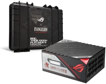 ASUS ROG Thor 1000W Evangelion Platinum II Bloc d’Alimentation (radiateurs ROG, Ventilateurs axiaux à Double roulement à Billes, Technologie 0dB, 80 Plus Platinum, câbles modulables, Garantie 10 Ans) Fiche Technique et Prix au Maroc