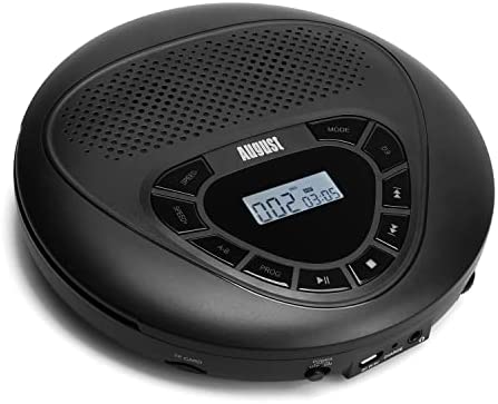 Lecteur CD Portable avec Haut-Parleur Rechargeable - August SE10 Baladeur CD et MP3 Adulte Enfant pour Maison et Voiture, pour Cours et Leçon, Antichocs, Batterie Rechargeable Haut-Parleur - Noir Fiche Technique et Prix au Maroc