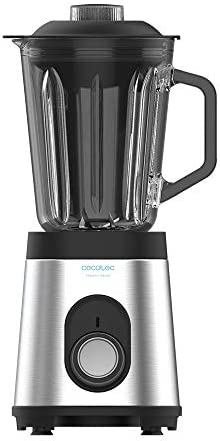 Cecotec Mixeur-blender Power Black Titanium 1000 Inox. 1000 W, Lame de 6 feuilles revêtues en titane noir, Bol en verre fondu d’1,5 L Fiche Technique et Prix au Maroc