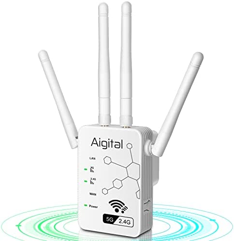 Répéteur WiFi 1200Mbps, Amplificateur sans Fil Dual Band WiFi Booster, jusqu'à 200m² et 35 appareils, repeteur WiFi Puissant avec 2 Port Ethernets, Compatible avec Toutes Les Box internet-802.11AC Fiche Technique et Prix au Maroc