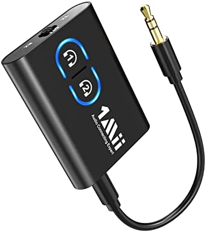 1Mii Transmetteur Récepteur Bluetooth 5.2 pour TV Casque sans Fil, Double Liaison aptX Faible Latence avec Audio HD, Adaptateur Récepteur Audio Bluetooth Aux pour Avion Stéréo Domestique, Plug n Play Fiche Technique et Prix au Maroc